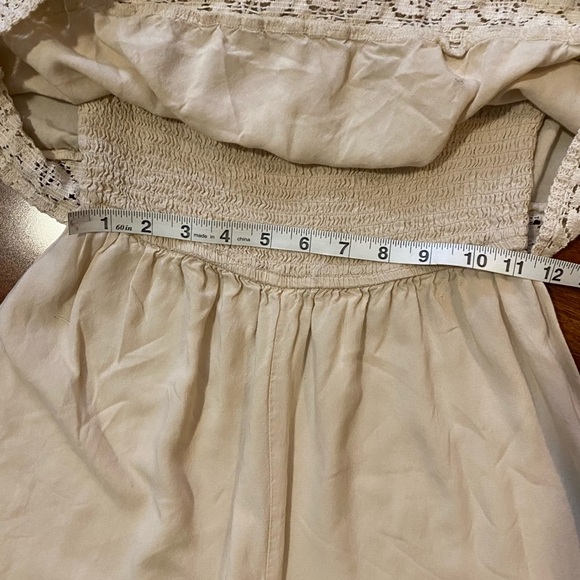 Japna Cream strapless Summer Jumper Flare Ankle Leg 100% Rayon - Picture 9 of 10